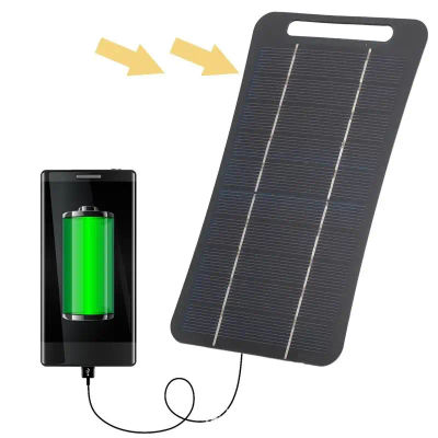 (BF06) Cargador Solar Portátil de 2W con Carga Rápida USB-C para Teléfonos, Bancos de Energía, Camping, Senderismo, Suministro de Energía de Emergencia