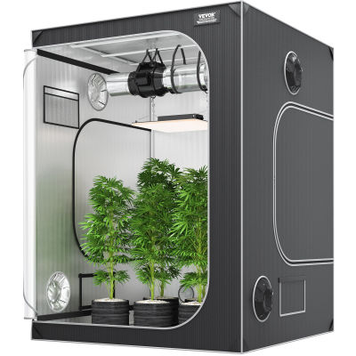 Tienda de cultivo SucceBuy, tienda de cultivo hidropónica Mylar 2000D altamente reflectante con ventana de observación, bolsa de herramientas para cultivo de plantas de interior