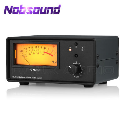 Nobsound VU102 2(1)-EN-1(2)-OUT Selector de Audio altavoz divisor amplificador conmutador VU Meter con Control remoto