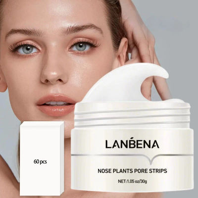 LANBENA eliminador de espinillas, mascarilla exfoliante, extracto de Aloe Vera, tiras de poros de plantas de papel, limpieza profunda, mascarilla de barro hidratante para reducir los poros