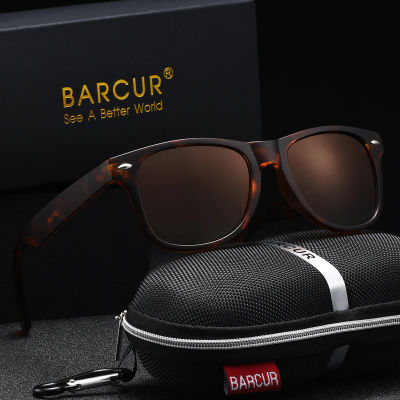 BARCUR Sports UV400 Gafas de sol polarizadas para hombre Durable y simple PC Marco ovalado Regalo Preferido Gafas de sol para mujer