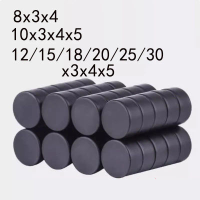 8x3 10x3 12x3 15X3 18x3 20x3 25x3 30x3mm imán redondo pequeño negro imán de ferrita para nevera altavoz redondo imán para refrigerador