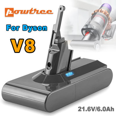 Powtree 4000 mAh/6000 mAh 21,6 V para Dyson V8 batería absoluta V8 Animal Li-ion SV10 aspiradora serie baterías recargables