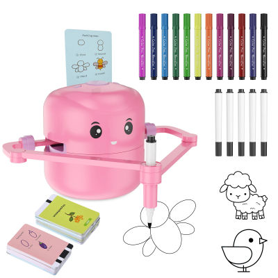Robot de Dibujo con 100 Tarjetas, Juguete Interactivo con Voz para Niños, Proyector de Dibujo Recargable, Juguete Educativo para Niños