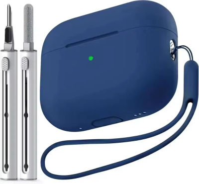 Funda para Airpods pro 2 con Kit de bolígrafo limpiador, funda protectora de silicona suave para Apple Airpods pro 2a/1.a generación de fundas
