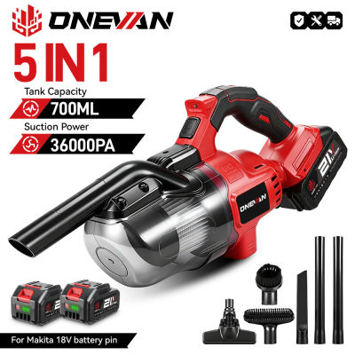 Aspiradora eléctrica ONEVAN 16KPA 6 en 1, inalámbrica, portátil, para el hogar, para limpiar el pelo de mascotas, compatible con batería Makita de 18V.