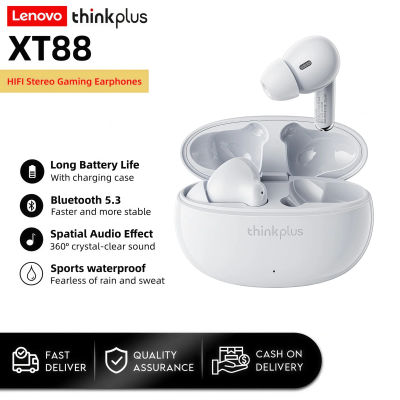 Auriculares Lenovo TWS Bluetooth 5.3, sonido de alta fidelidad, reducción de ruido, control táctil, batería de larga duración, auriculares deportivos con micrófono