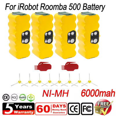 Batería de repuesto NI-MH de 14,4 V y 6000mah para iRobot Roomba 500, 530, 510, 770, 600, 700, 800, 900, aspiradora