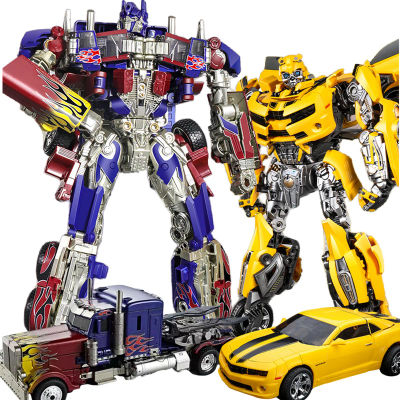 30CM transformación Optimus Prime Bumblebee Megatron negro oro Robot juguete aleación Star Commander camión coche juguete figura de acción regalo