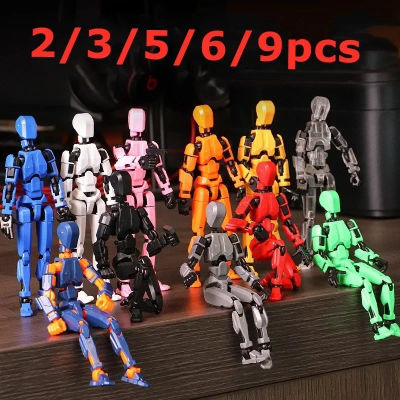 2/3/9 Uds.-marionetas de la suerte 13 muñecas, modelo de Robot de combinaciones de estilos múltiples, regalo de vacaciones barato, decoración de escritorio de muñeca Robot genial