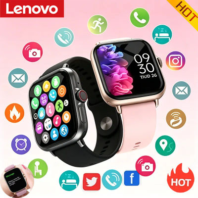 Reloj Inteligente Deportivo Lenovo de 1.83'' Resistente al Agua, Reloj Inteligente para Fitness con Llamadas Inalámbricas, Monitor de Salud para Hombres y Mujeres, Compatible con IOS y Android