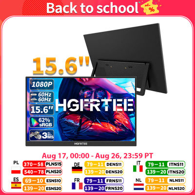 Monitor Portátil HGFRTEE de 15.6 Pulgadas, Pantalla Externa FHD-IPS para Laptop, Pantalla Extendida para Juegos con HDMI Tipo-C