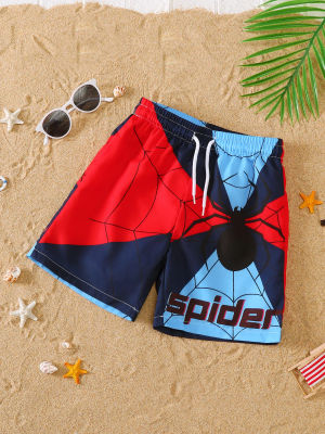 Pantalones cortos de playa con diseño de araña para bebés, pantalones cortos informales de verano para niños, accesorios de ropa para niños pequeños