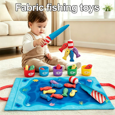 Juguetes de pesca para niños, juegos de pesca artesanales de tela Montessori, juguetes educativos para bebés, juguetes de educación temprana, regalos de cumpleaños para niños