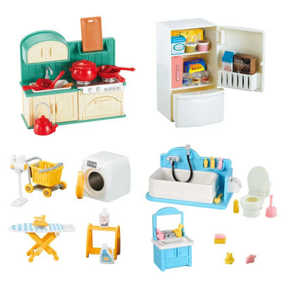 Casa de muñecas 1:12, muebles en miniatura, cocina, juguete, mesa de comedor, accesorios para casa de muñecas, dormitorio Montessori, baño para regalo de niña