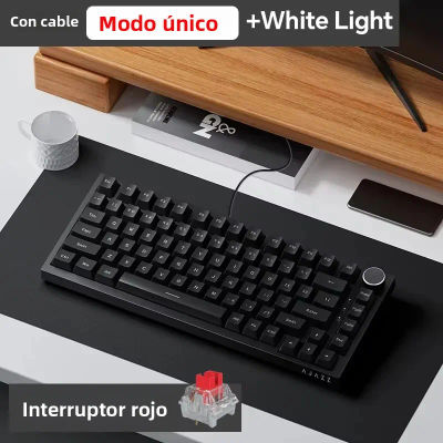 Teclado Mecánico Inalámbrico AJAZZ AK820/Pro, Bluetooth 5.1, 2.4G, USB-C, Cableado, Intercambiable en Caliente, RGB, para Juegos, con Montaje Gasket