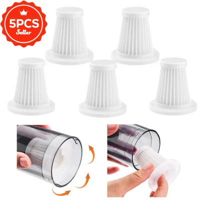Filtro de aspiradora de coche, colector de polvo inalámbrico de mano, cartucho de filtro de aire lavable, aplicabilidad repetible Interior, 5 uds.