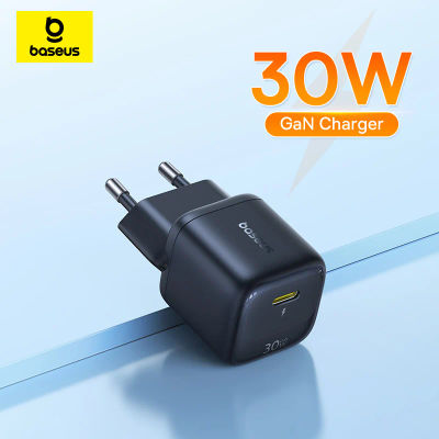 Cargador Baseus 30W GaN PD para iPhone 17 16 15 14 13 12 Max, Cargador Rápido PD3.0 QC3.0, Cargador Tipo C para Teléfonos y Tabletas