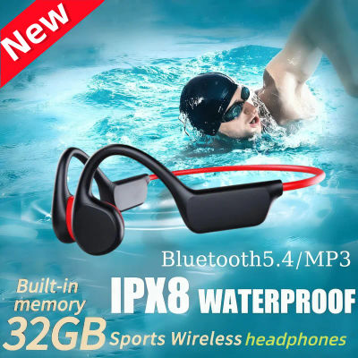 Auriculares de Conducción Ósea IPX8 Impermeables MP3 32GB Bluetooth 5.4 Inalámbricos con Micrófono para Natación, Deportes y Fitness 2026 Nuevo