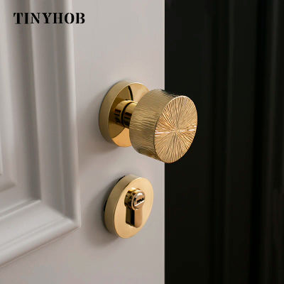 Juego de cerradura de puerta de latón con diseño de martillo Tinyhob, Interior de latón, dormitorio, baño, puerta doble de madera, muebles, manija de puerta Interior