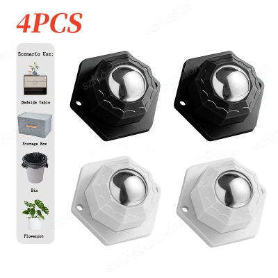 Ruedas para muebles, polea autoadhesiva de alta resistencia, rueda Universal fuerte de nailon de acero inoxidable 360, 4 Uds. ° rotación