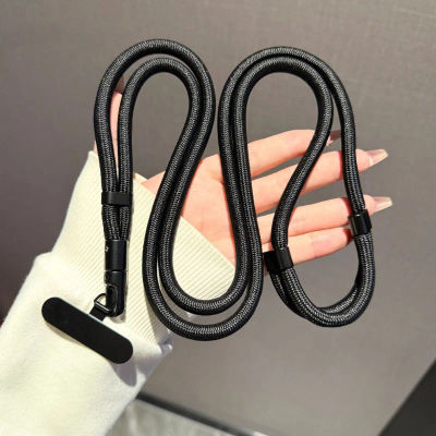 Correa ajustable para teléfono móvil, cordón cruzado para teléfono, cuerda para el cuello con parche para iPhone, correa de cordón colgante para teléfono móvil