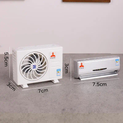 Aire acondicionado/aire acondicionado en miniatura para casa de muñecas 1:12, muebles de unidad para exteriores, modelo de decoración para el hogar, accesorios para casa de muñecas de juguete
