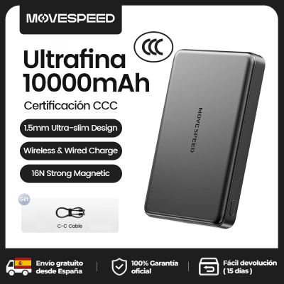 【CCC】MOVESPEED PBS10 Banco de Energía Magnético de 5000 mAh, Carga Rápida Inalámbrica, Mini Cargador Portátil para iPhone 16 15 14