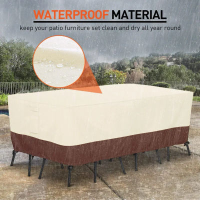 HEAVY DUTY Funda para muebles de jardín al aire libre para sofá, mesa, silla, Patio, impermeable, a prueba de viento, Anti-UV contra la lluvia y la nieve