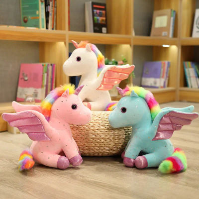 Unicornio de peluche, lindo juguete de peluche, regalo para niñas, almohada suave, regalo de cumpleaños, cosas de unicornio para bebés y niños pequeños