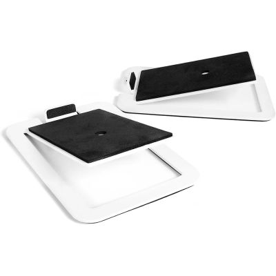 Soportes para altavoces de escritorio, 2 uds., para altavoces de estantería medianos y tamaño mediano de 3 "-4" para Edifier MR4 MR3 MR3BT, suministros de configuración de escritorio blancos