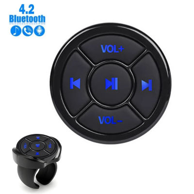 Control Remoto Inalámbrico Bluetooth para Reproductor Multimedia, Botón de Música para Volante, Compatible con Android e iOS, Kit para Auto