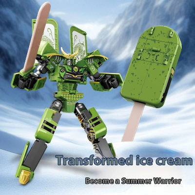 Juguete Transformable de Helado Guerrero, Modelo Educativo para Niños, Robot Guerrero de Helado para Juego de Imitación