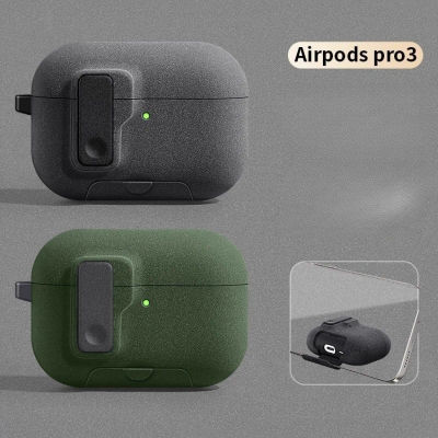 Funda 2025 para AirPods Pro 3, Fundas con bloqueo automático magnético, soporte para teléfono, funda para auriculares para AirPods Pro 3 Pro3, Fundas con gancho ﻿