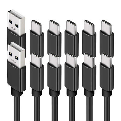 10 Uds 0,25 M 1M 2m 3M 2A tipo USB C cable de cargador de datos de USb-C de carga rápida para Samsung Htc Lg Xiaomi Huawei teléfono 0,5 m 1,5 m