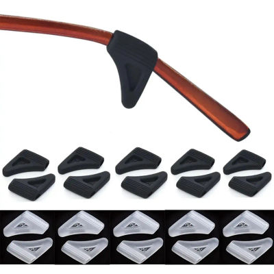 5 pares de gafas antideslizantes, cubierta de gancho para la oreja, gafas de silicona antipérdida, soporte para manga de piernas para gafas de sol deportivas, accesorios para gafas