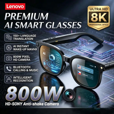 Gafas de Sol Inteligentes con IA de Lenovo, Gafas Bluetooth Resistentes a los Rayos UV, Auriculares Bluetooth, Gafas Deportivas para Motocicleta