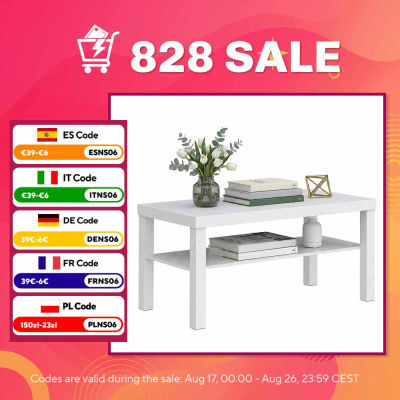 HOMCOM Mesa de Centro Mesita Té Mueble Salón Comedor Mesa Auxiliar Madera