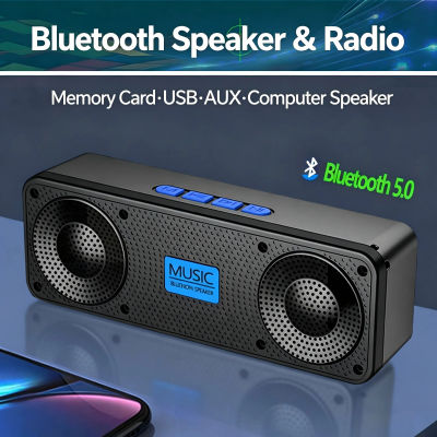 Altavoz Bluetooth Inalámbrico S18, Subwoofer Portátil con Sonido Estéreo, Radio FM, Altavoz para Exteriores para Teléfono y PC