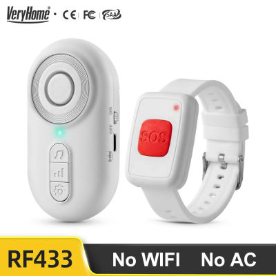 Kit de Reloj SOS Simple y Localizador por Vibración | Sistema de Alerta de Seguridad para Personas Mayores | Monitor de Botón de Llamada Personal para Cuidadores en el Hogar