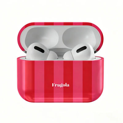 Funda Protectora Rígida HD Brillante con Diseño de Ondas Fragola, a Prueba de Golpes, para Auriculares AirPods 1, 2, 3, Pro, Pro2, con Gancho Metálico