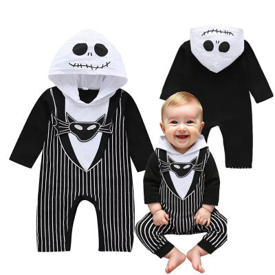 Traje de Disfraz de Calabaza y Esqueleto Gótico para Bebés Niños Pequeños, Ropa de Fiesta de Halloween para Niños