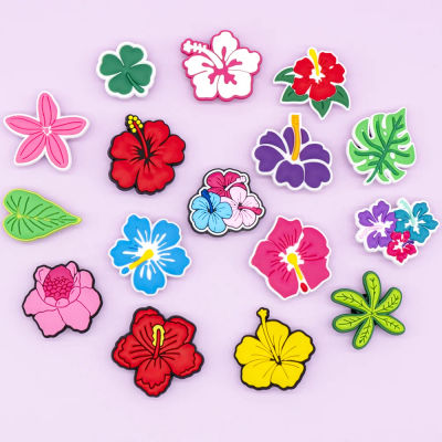 1/16 Uds. Amuletos de zapatos de flores frescas de plantas para niñas, alfileres de hojas de girasol para decoración de zapatos, accesorios de hebilla de zuecos y sandalias