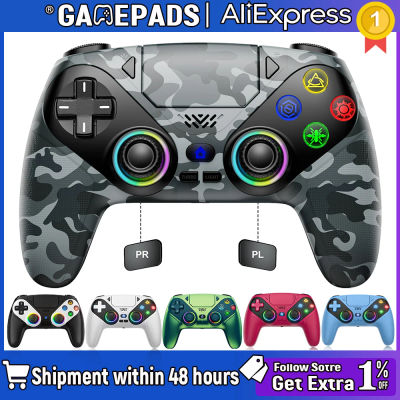 Control Inalámbrico para PS5 con Turbo, Touchpad, Gatillos Hall, Vibración, Función de Auriculares y Bluetooth