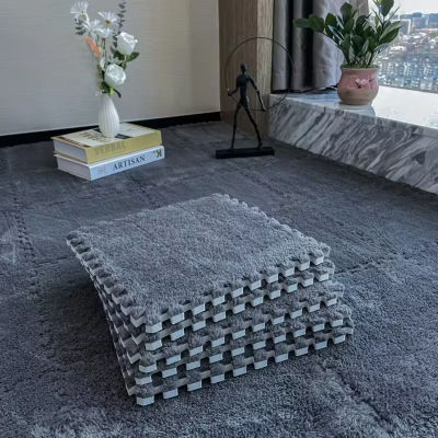 Alfombra de juego de felpa para bebés de 4-20 piezas, sin BPA, entrelazado, DIY, alfombra de juego para niños, decoración del hogar, alfombra de protección del suelo