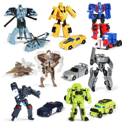 Miniguerrero transformable para niños, figura de acción de transformación, Robot, modelo de coche, 24 piezas