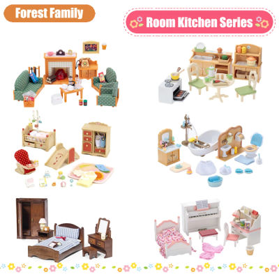 Accesorios en miniatura para casa de muñecas, juego de colección de muebles para el hogar familiar del bosque, ollas de cocina para niños, regalo para niñas, 1/12