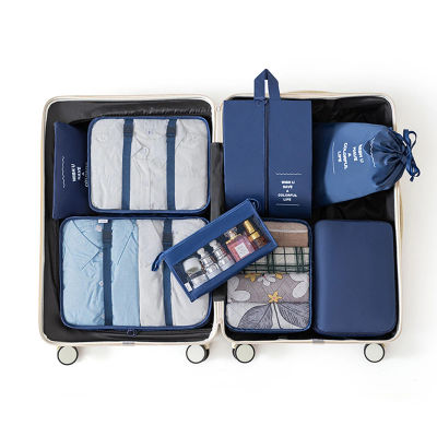 Juego de 8 Organizadores de Maletas para Viaje, Organizador de Ropa, Organizador de Calzado, Organizador de Mantas, Bolsa para Maleta, Cubos de Embalaje
