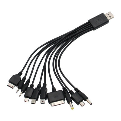 Cable cargador Universal USB a enchufe múltiple para teléfono móvil, Cable USB 10 a 1 para Samsung, Xiaomi, Huawei, Google, OPPO, Vivo