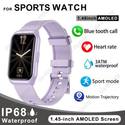 Reloj inteligente mujeres hombres pantalla AMOLED salud monitoreo del ritmo cardíaco Bluetooth llamada IP68 impermeable deporte al aire libre llamada Smartwatch